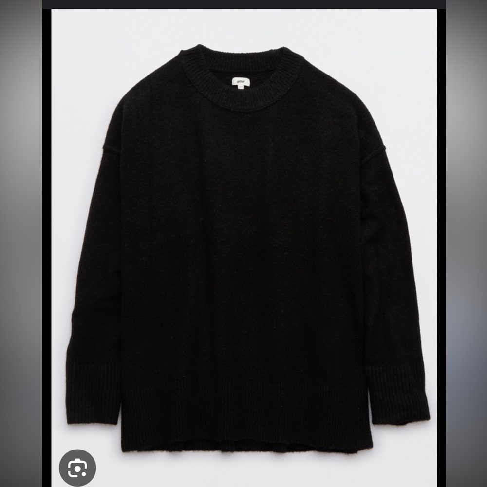 Aerie Unreal Oversized Black Sweater